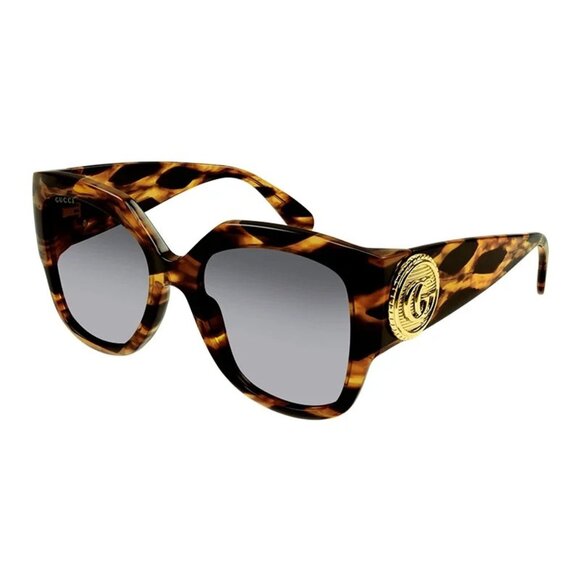 NEW GUCCI SUNGLASSES HAVANA WOMEN EYEWEAR GUCCI GG1407S 002 - Picture 1 of 4